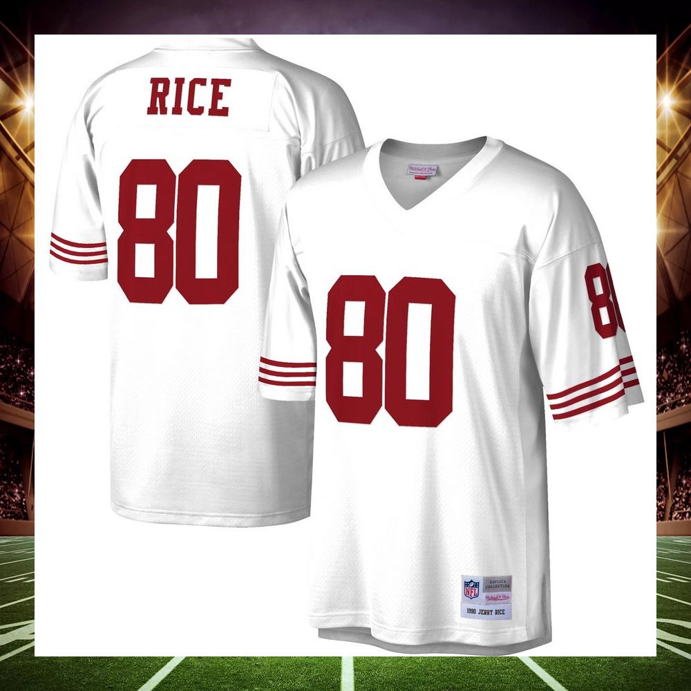 jerry rice san francisco 49ers mitchell ness legacy replica white football jersey 1 126