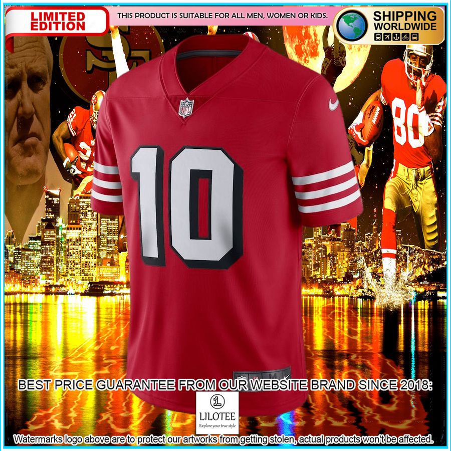 Jimmy Garoppolo San Francisco 49ers Alternate Vapor Red Football Jersey 5 jimmy garoppolo san francisco 49ers alternate vapor red football jersey 2 621