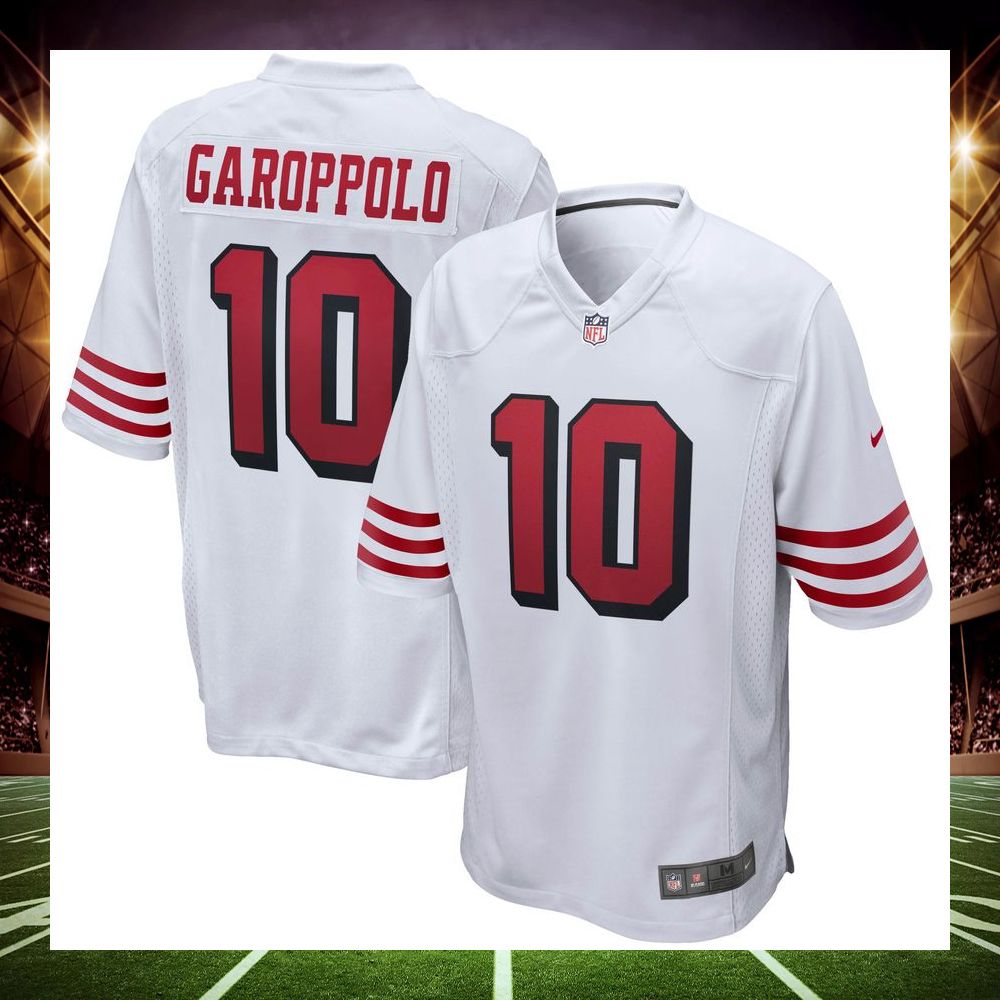 jimmy garoppolo san francisco 49ers alternate white football jersey 1 292