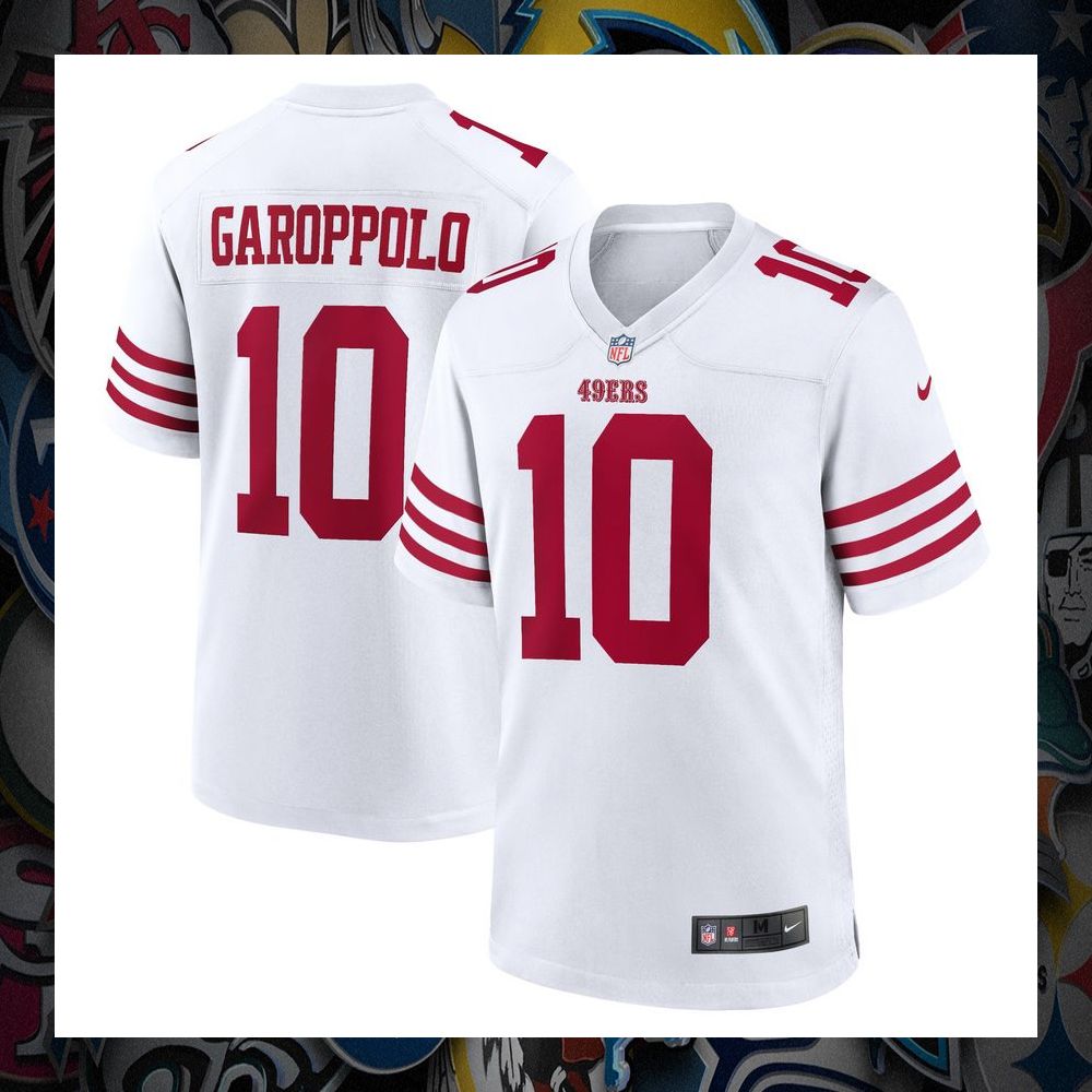 Jimmy Garoppolo San Francisco 49ers White Football Jersey 28 jimmy garoppolo san francisco 49ers white football jersey 4 262