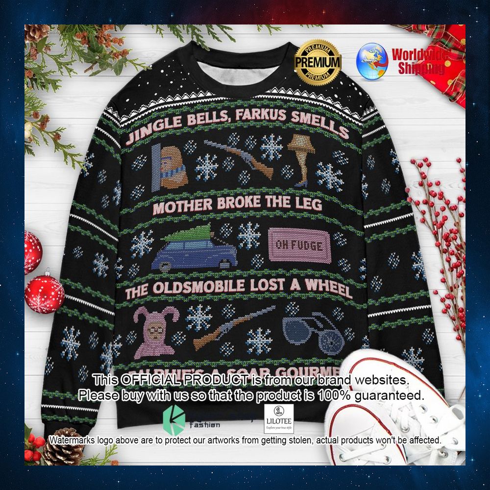 jinger bells farkus smells a christmas story christmas sweater 1 660