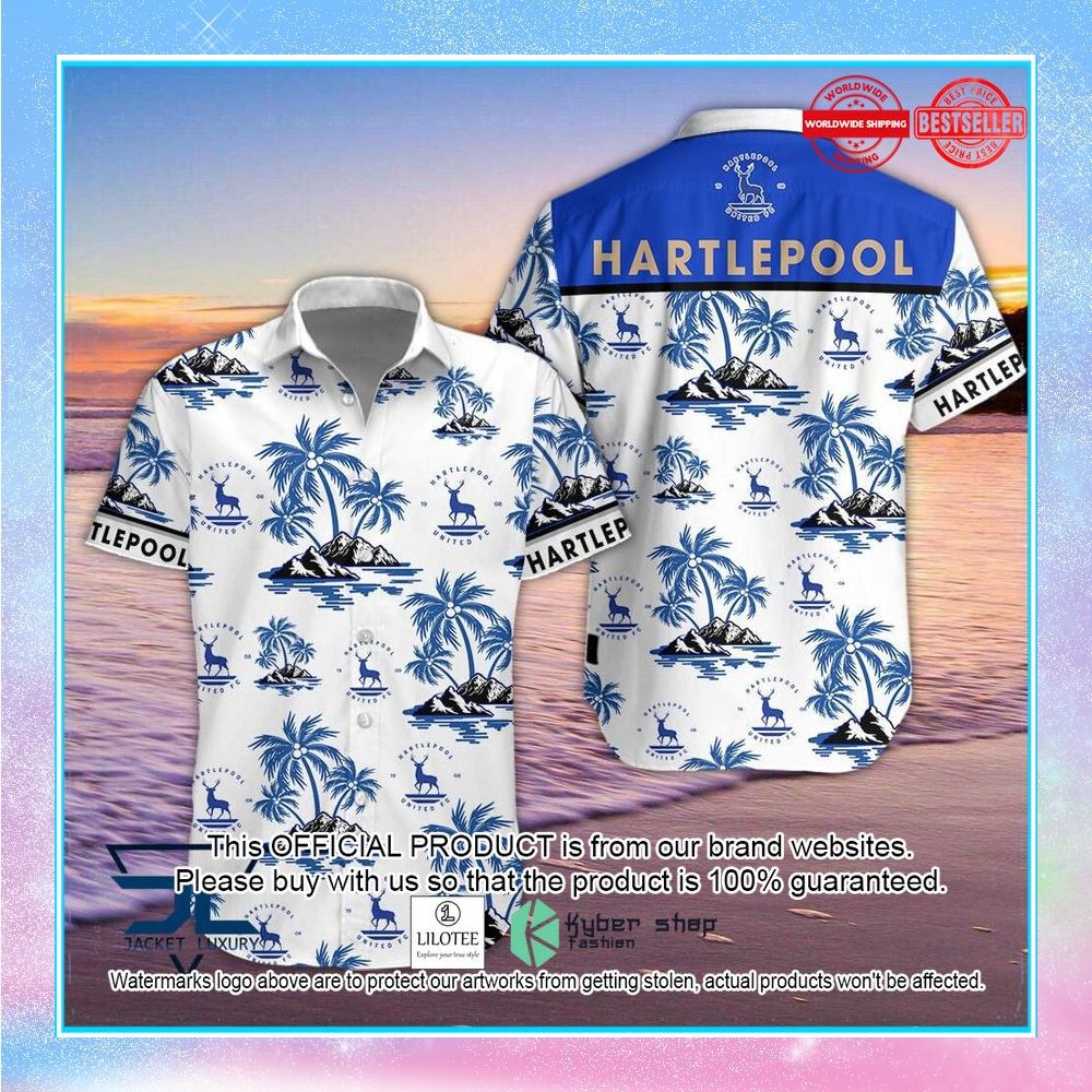 hartlepool united hawaiian shirt short 1 991