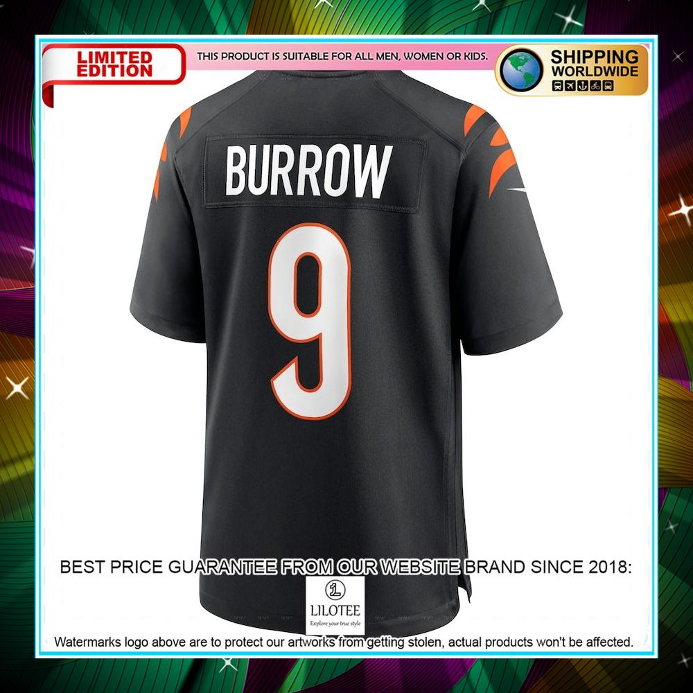 Joe Burrow Cincinnati Bengals Player Black Football Jersey 3 joe burrow cincinnati bengals player black football jersey 3 409
