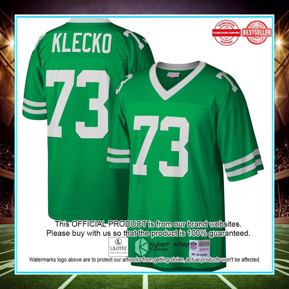 joe klecko new york jets mitchell ness retired player legacy replica green football jersey 1 940