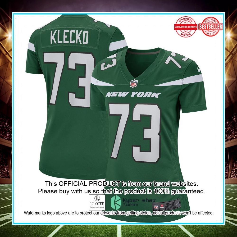 joe klecko new york jets nike womens game retired player gotham green football jersey 1 821