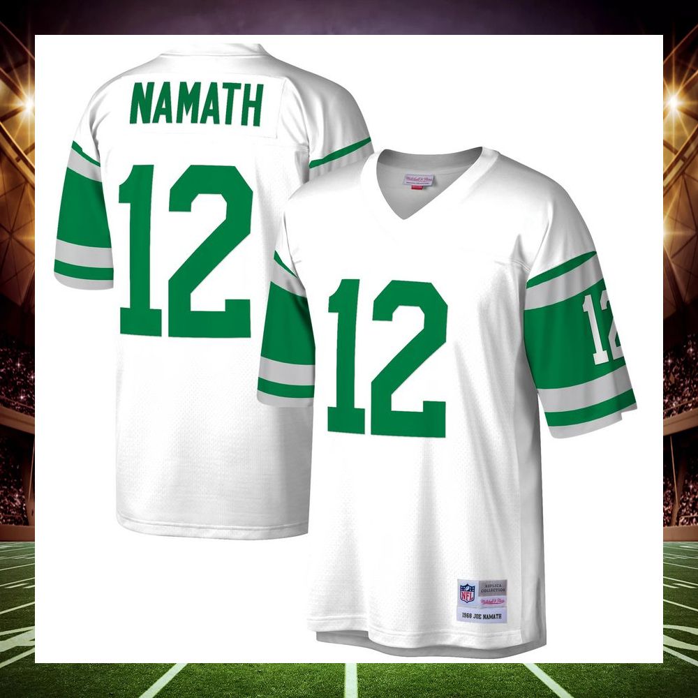joe namath new york jets mitchell ness retired legacy replica white football jersey 1 521