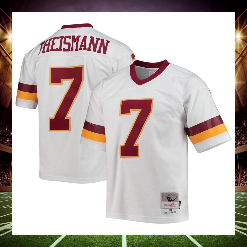 joe theismann washington football team mitchell ness legacy replica burgundy football jersey 5 199