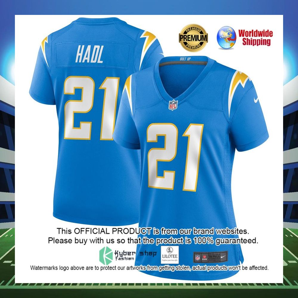 john hadl los angeles chargers nike womens game retired player powder blue football jersey 1 967