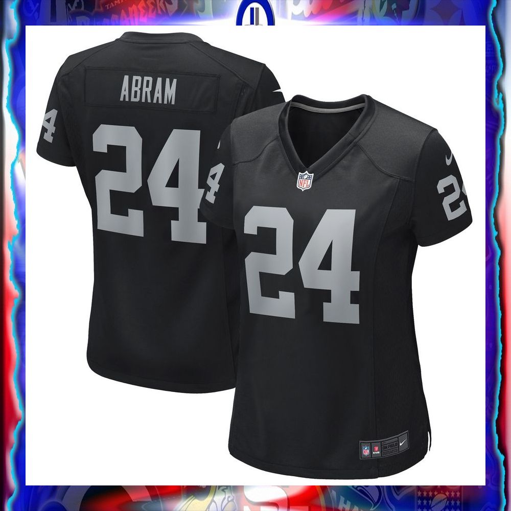 Johnathan Abram Las Vegas Raiders Women's Black Football Jersey 5 johnathan abram las vegas raiders womens black football jersey 1 365