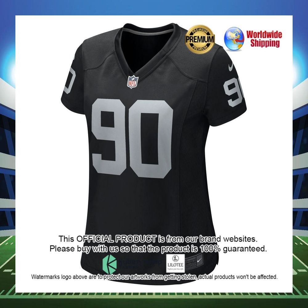 johnathan hankins las vegas raiders nike womens game black football jersey 2 580
