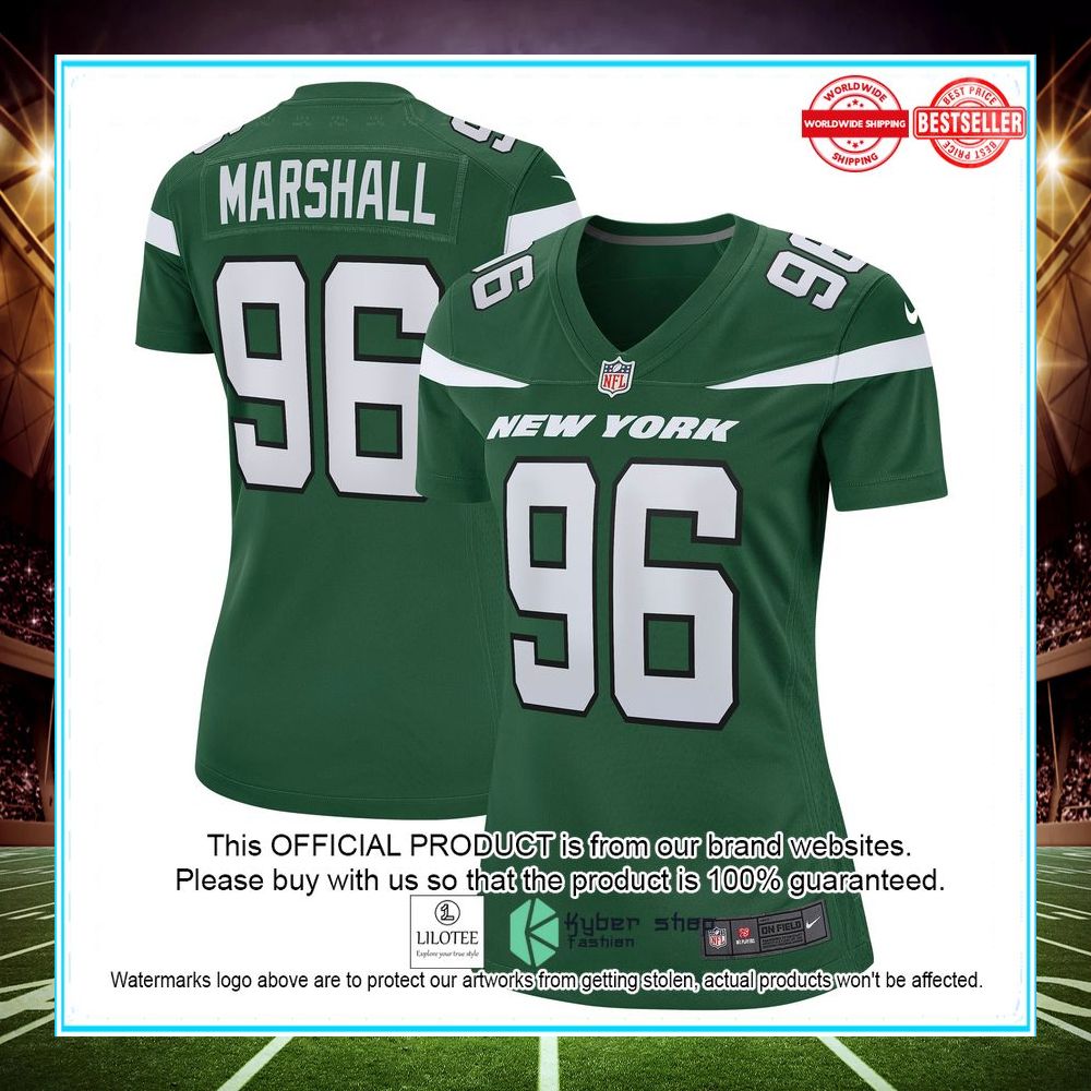 jonathan marshall new york jets gotham green football jersey 1 96