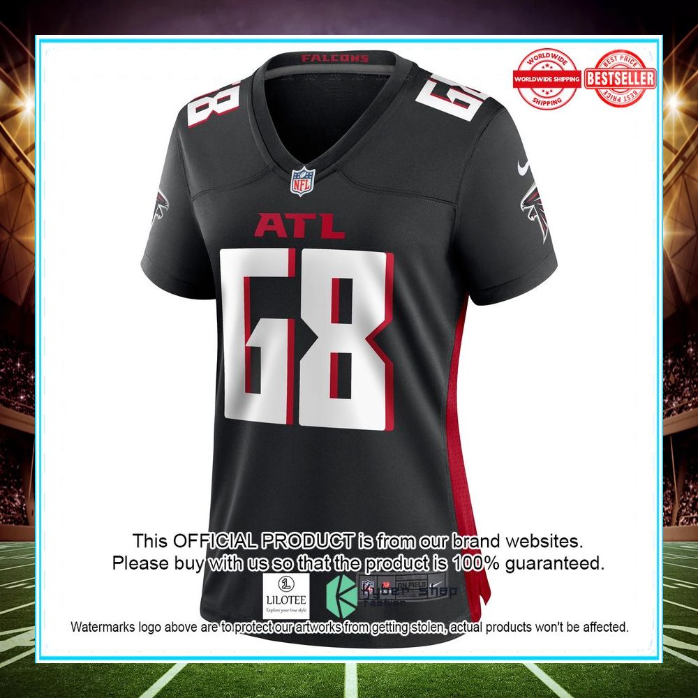 josh andrews atlanta falcons nike womens game player black football jersey 2 365