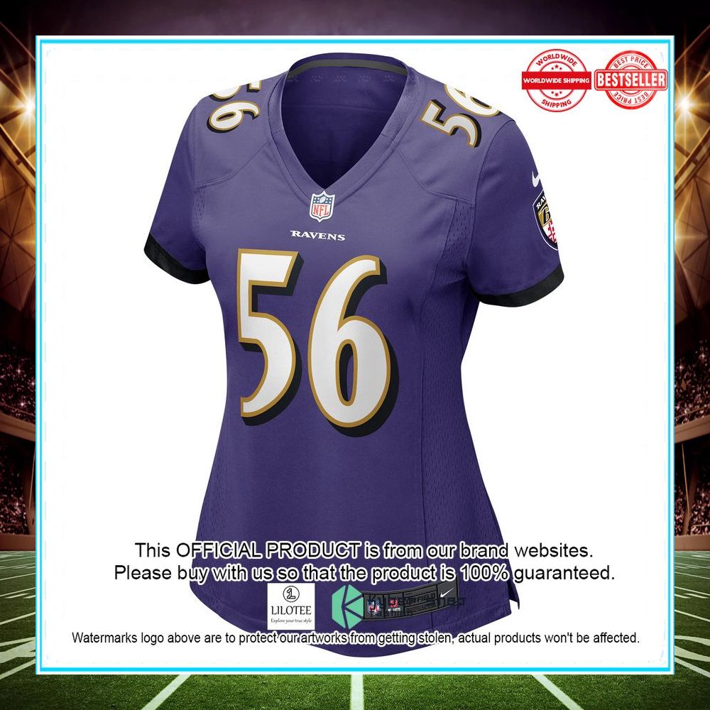 josh bynes baltimore ravens purple football jersey 2 306