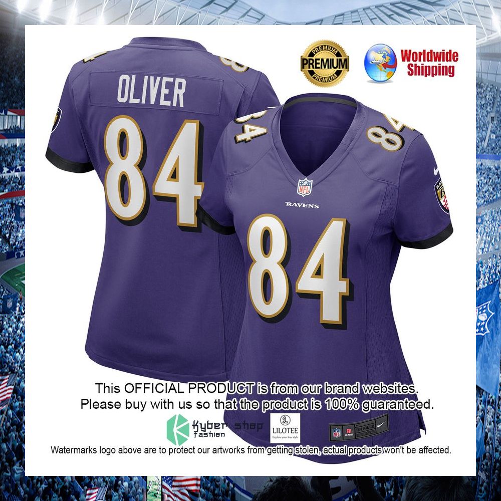 josh oliver baltimore ravens nike womens purple football jersey 1 425