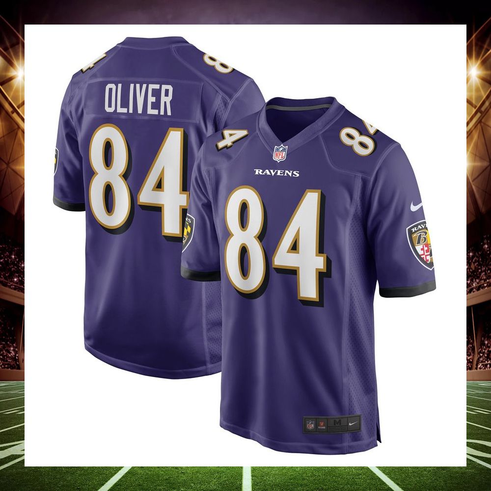 josh oliver baltimore ravens purple football jersey 1 922