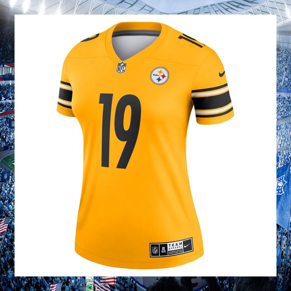 juju smith schuster pittsburgh steelers nike womens inverted legend gold football jersey 2 963