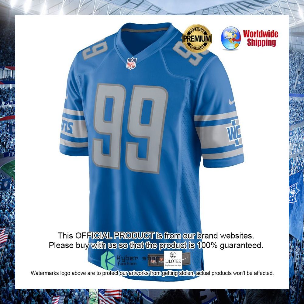 julian okwara detroit lions nike blue football jersey 2 839