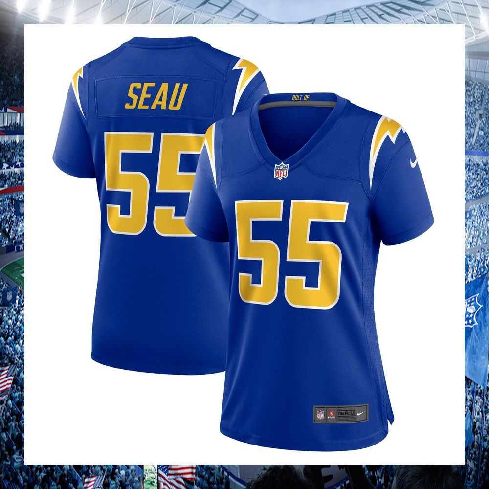 junior seau los angeles chargers nike womens retired royal football jersey 1 238