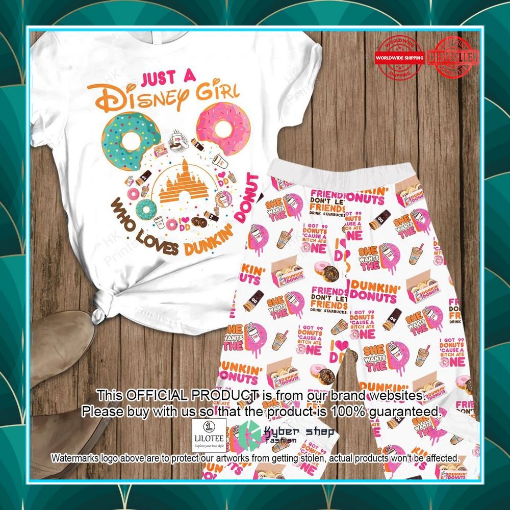 just a disney girl who loves donkin donut pajamas set 1 131