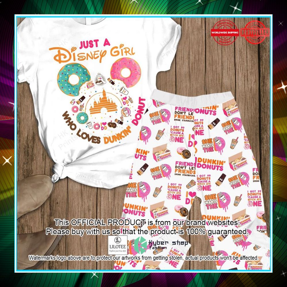 just a disney girl who loves donkin donut pajamas set 1 769