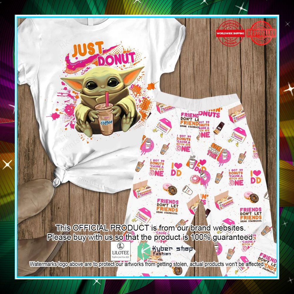 just donut baby yoda donkin donut pajamas set 1 707