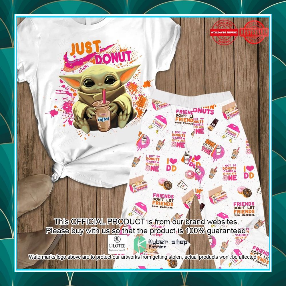 just donut baby yoda donkin donut pajamas set 1 945