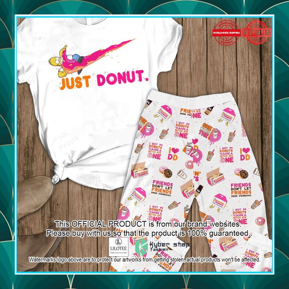 just donut the simpsons donkin donut white pajamas set 1 827