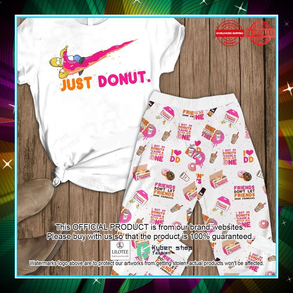 just donut the simpsons donkin donut white pajamas set 1 848