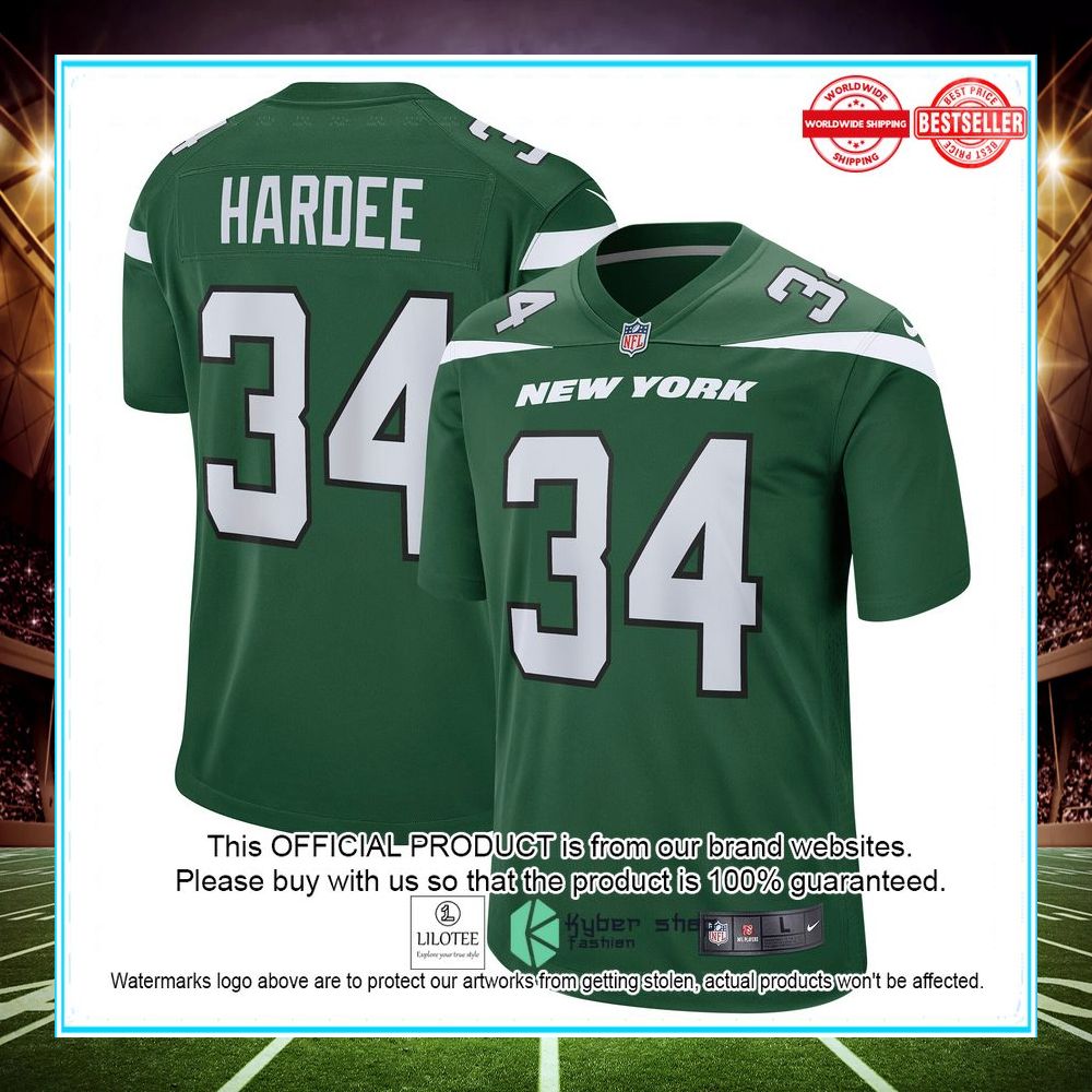 justin hardee new york jets nike gotham green football jersey 1 895