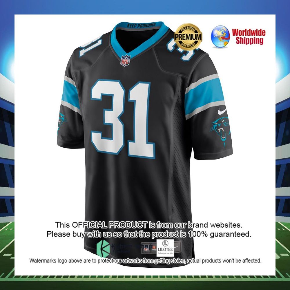 juston burris carolina panthers nike game black football jersey 2 875