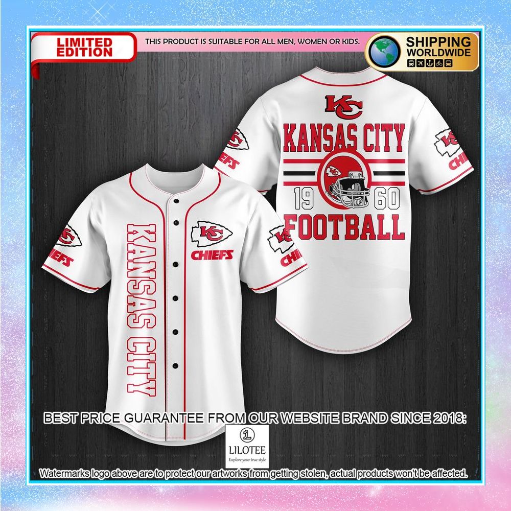 kansas city chiefs 1960 football baseball jersey 2 735