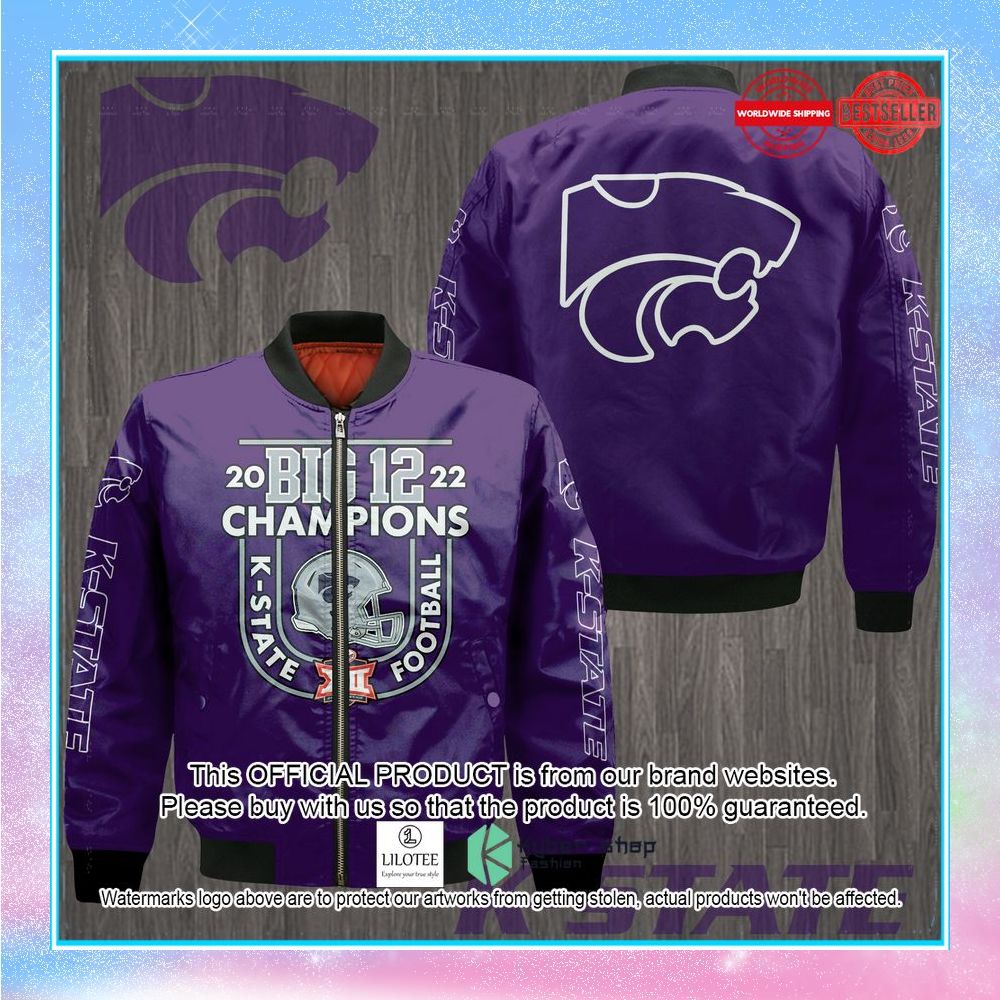 kansas state wildcats big 12 champions bomber jacket 1 96
