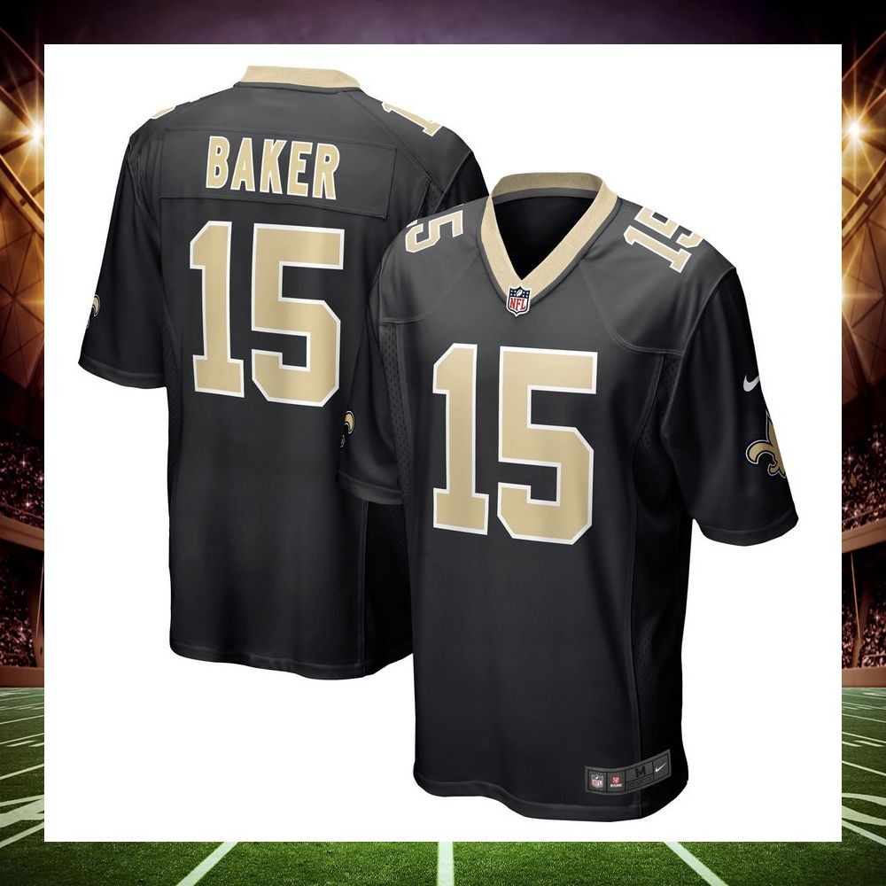 kawaan baker new orleans saints black football jersey 1 145