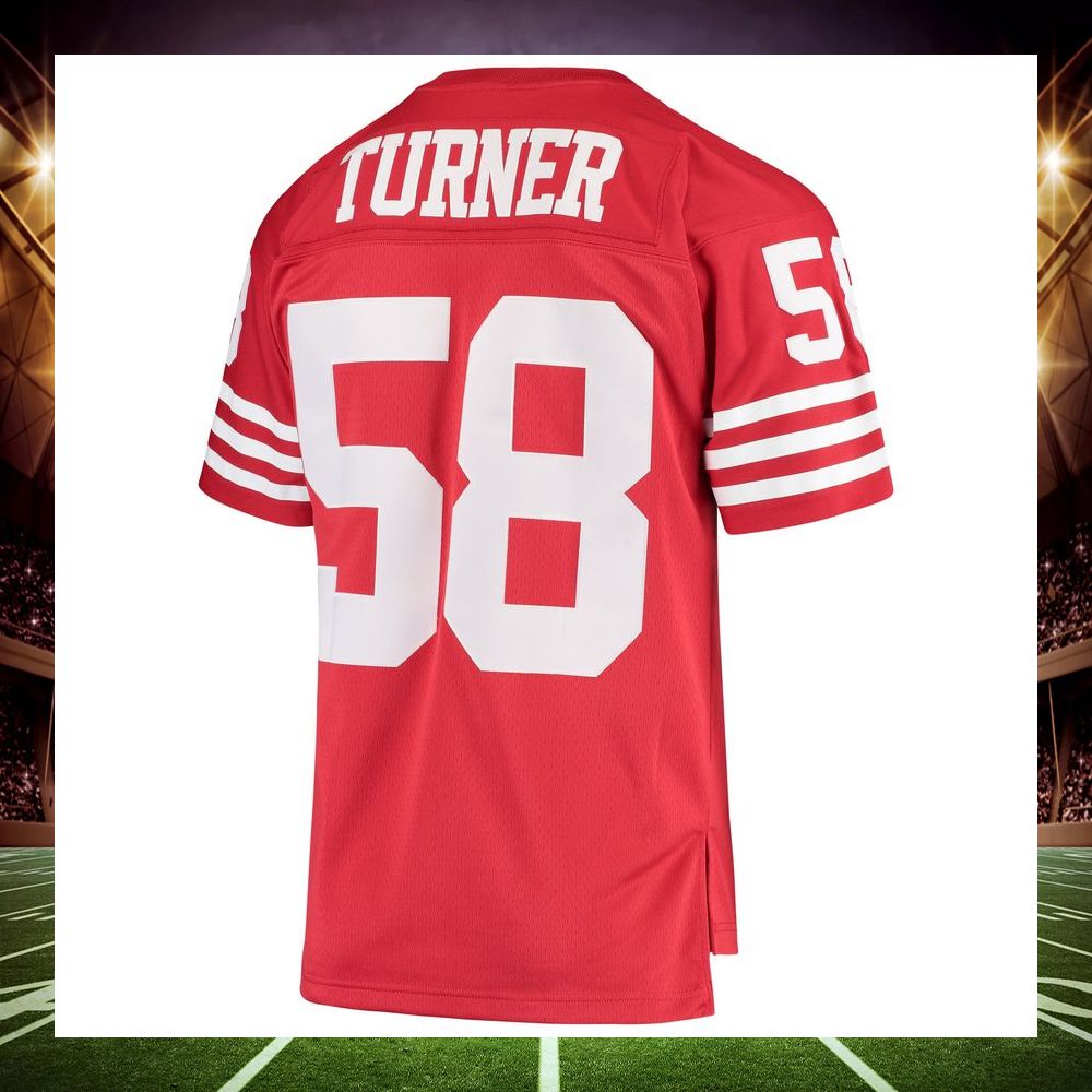keena turner san francisco 49ers mitchell ness 1982 replica legacy throwback scarlet football jersey 3 588
