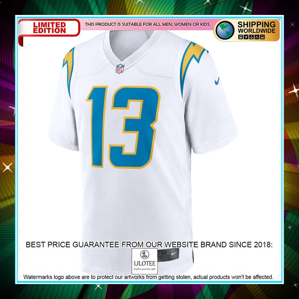 keenan allen los angeles chargers white football jersey 2 253