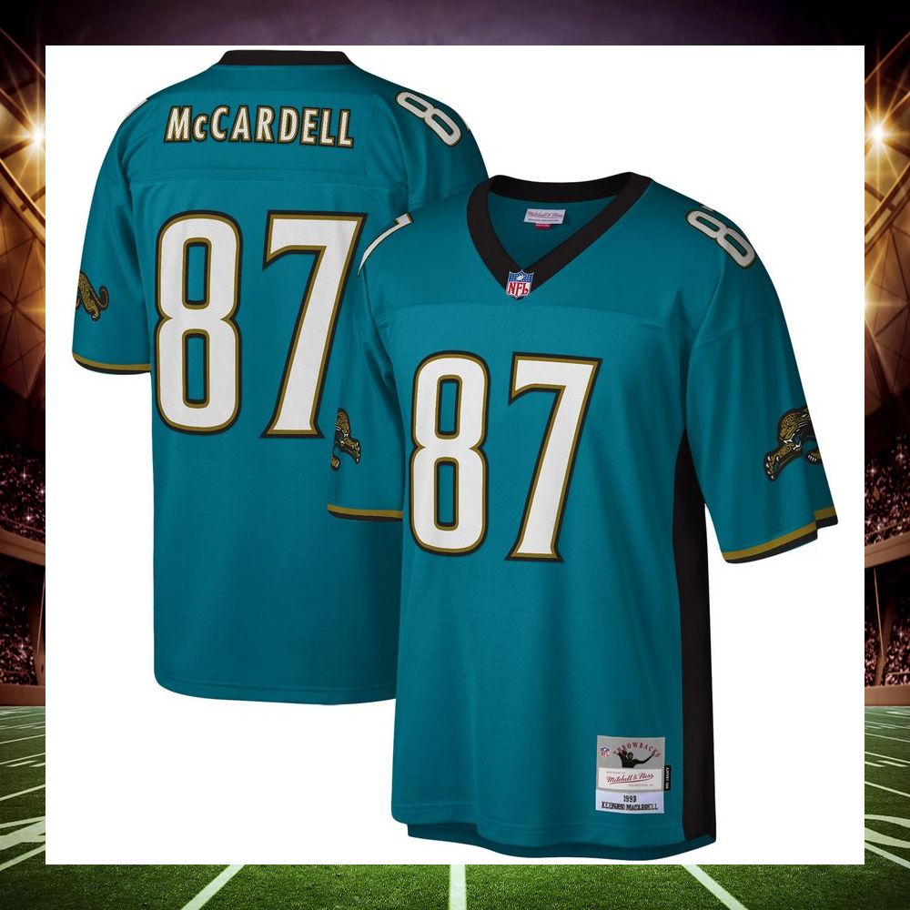 keenan mccardell jacksonville jaguars mitchell ness legacy replica teal football jersey 4 437