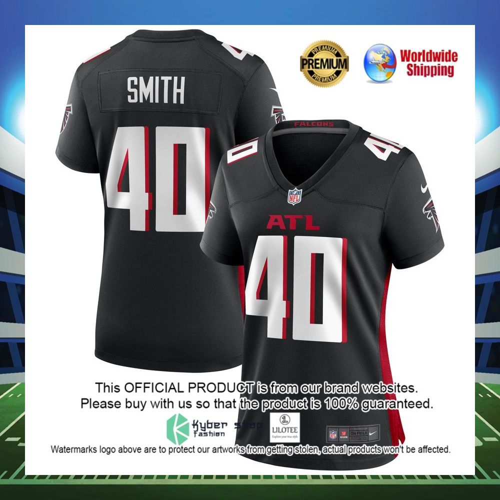 keith smith atlanta falcons nike womens game black football jersey 1 294