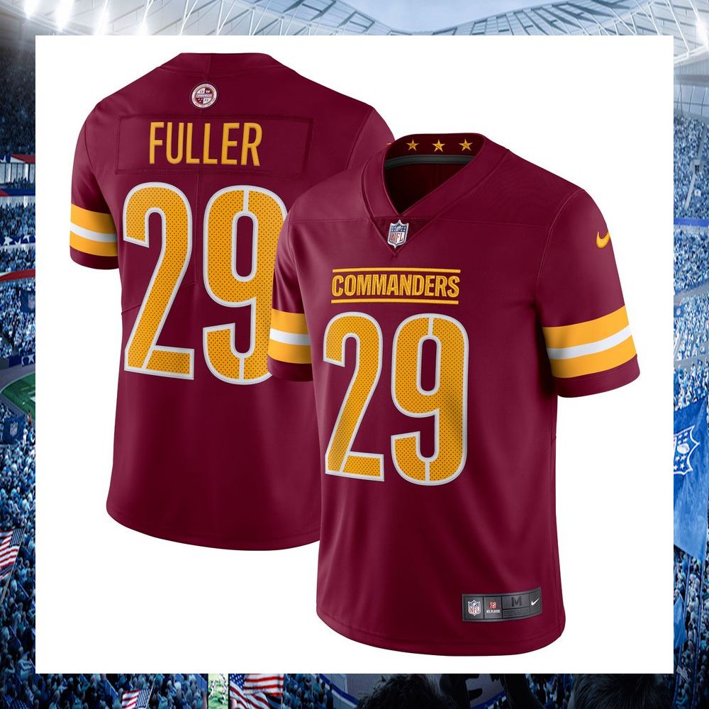 kendall fuller washington commanders nike vapor limited burgundy football jersey 1 49