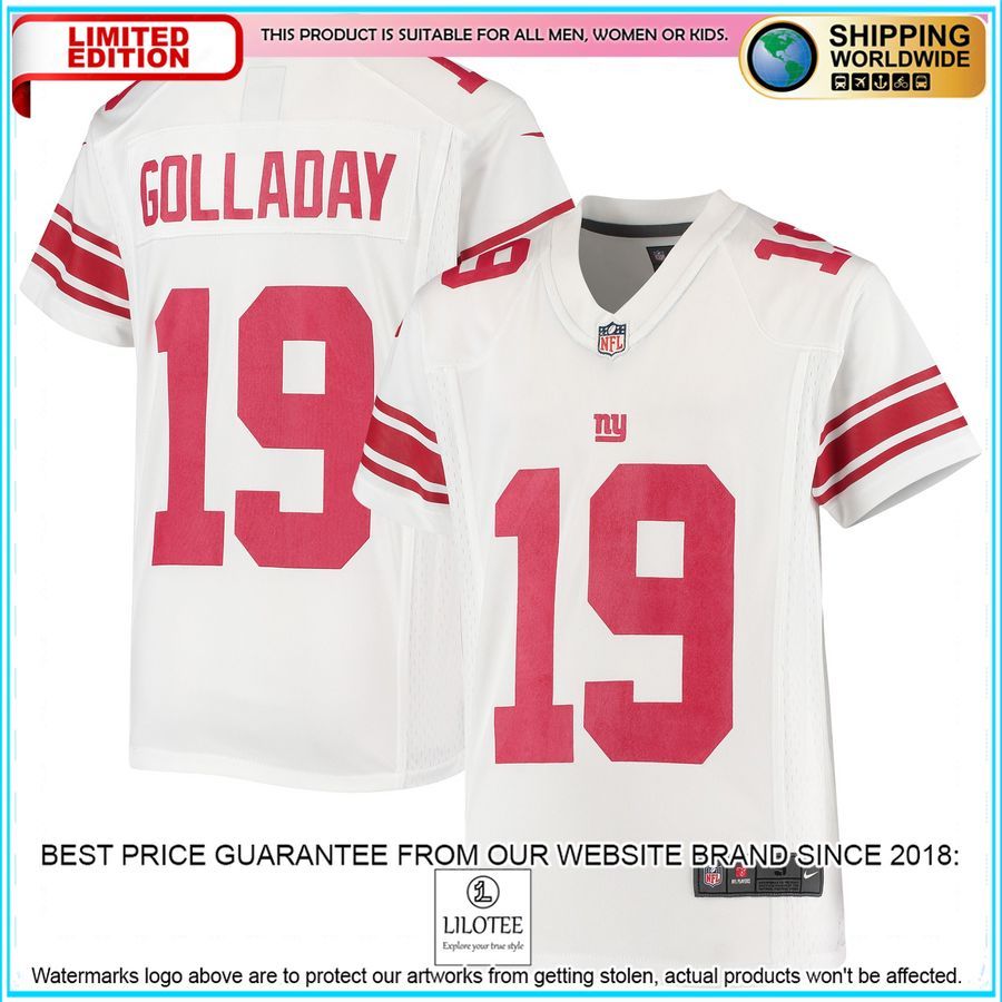 kenny golladay new york giants youth white football jersey 1 540
