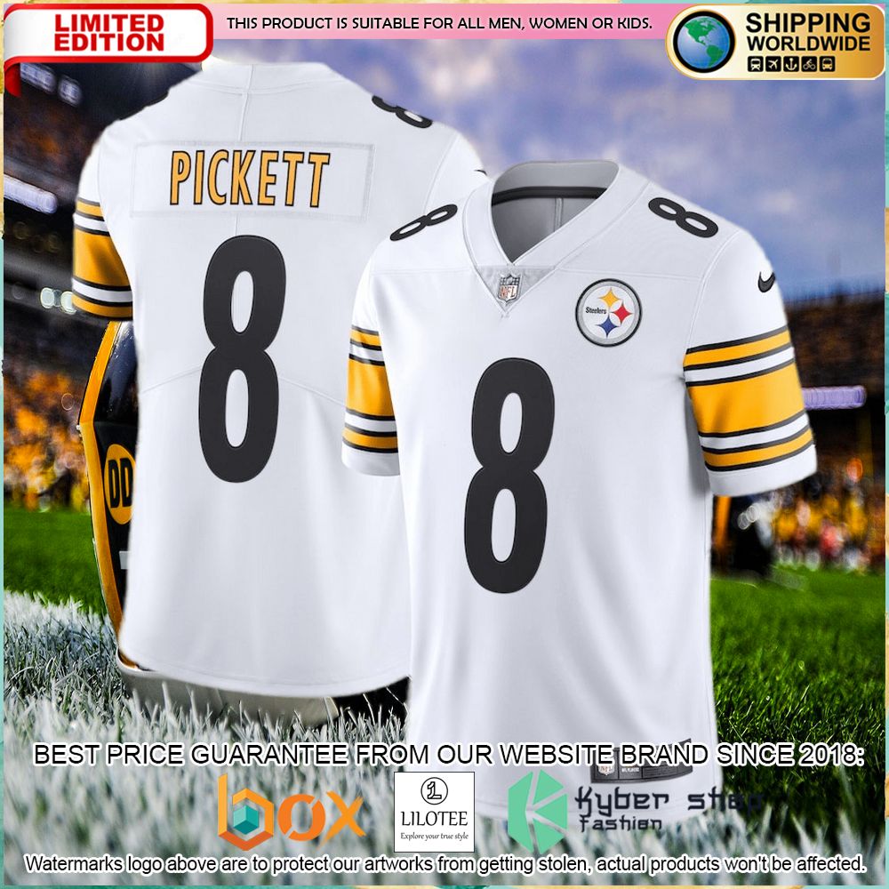 kenny pickett pittsburgh steelers nike mens vapor limited white football jersey 1 235