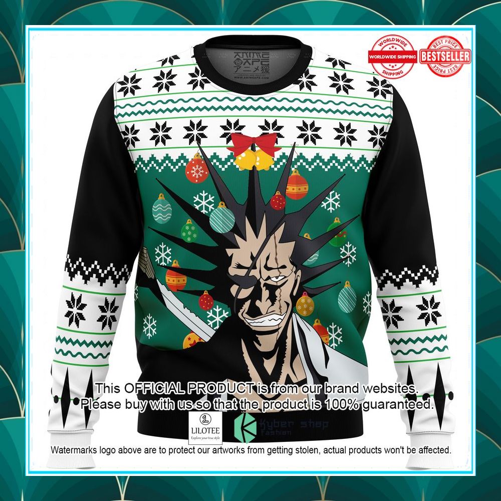 kenpachi zaraki bleach ugly christmas sweater 1 333