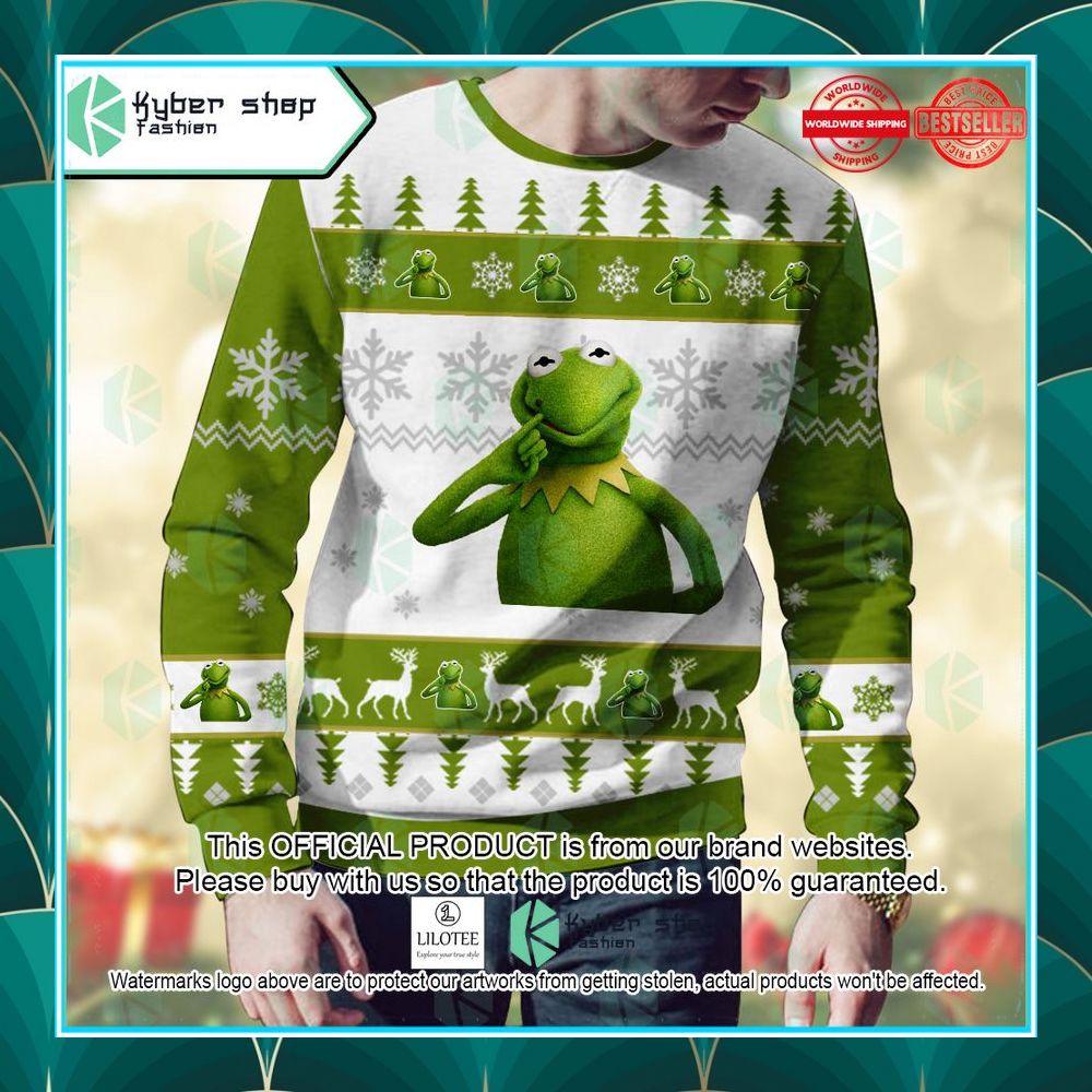 kermit the frog the muppet show christmas sweater 2 180