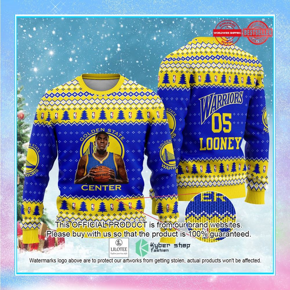 kevon looney golden states warriors nba christmas sweater 1 607