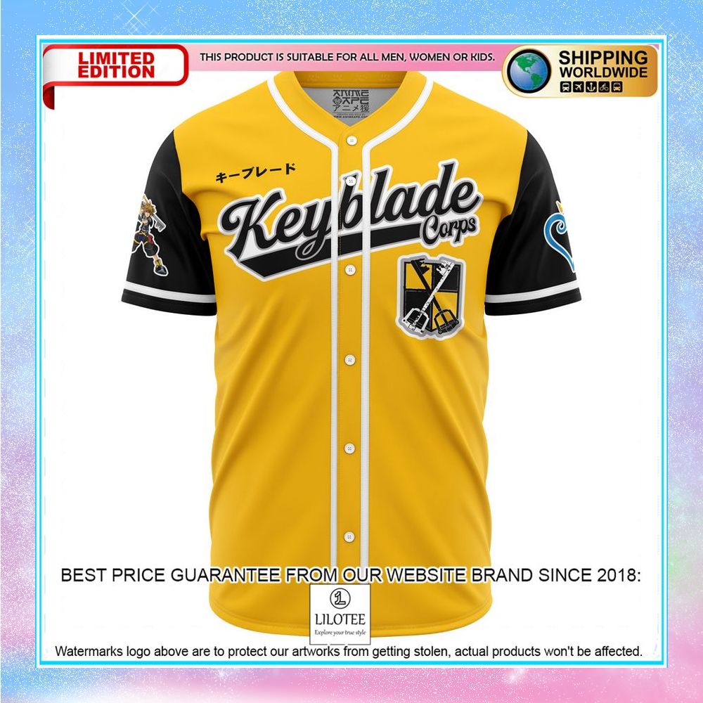 keyblade corps sora kingdom hearts baseball jersey 1 867