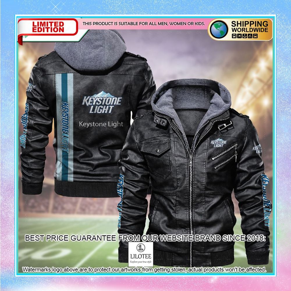 keystone light leather jacket fleece jacket 1 221