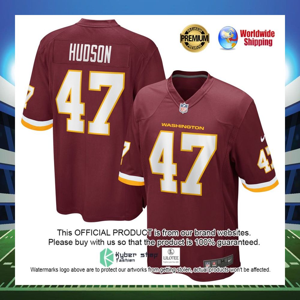 khaleke hudson washington football team nike game player burgundy football jersey 1 507