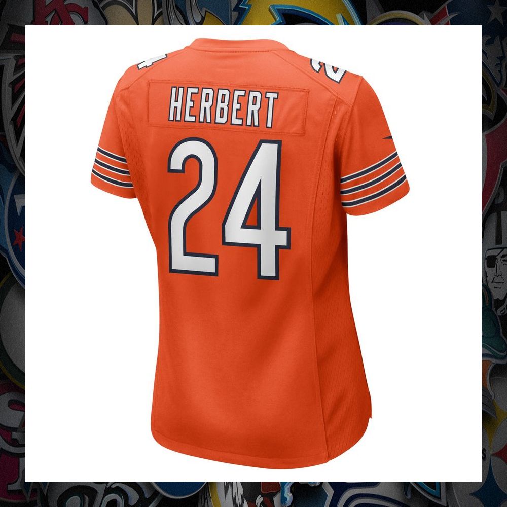 Khalil Herbert Chicago Bears Women's Alternate Orange Football Jersey 3 khalil herbert chicago bears womens alternate orange football jersey 3 829