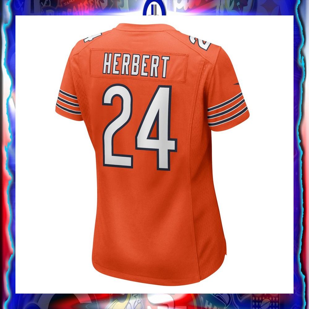 Khalil Herbert Chicago Bears Women's Alternate Orange Football Jersey 7 khalil herbert chicago bears womens alternate orange football jersey 3 857