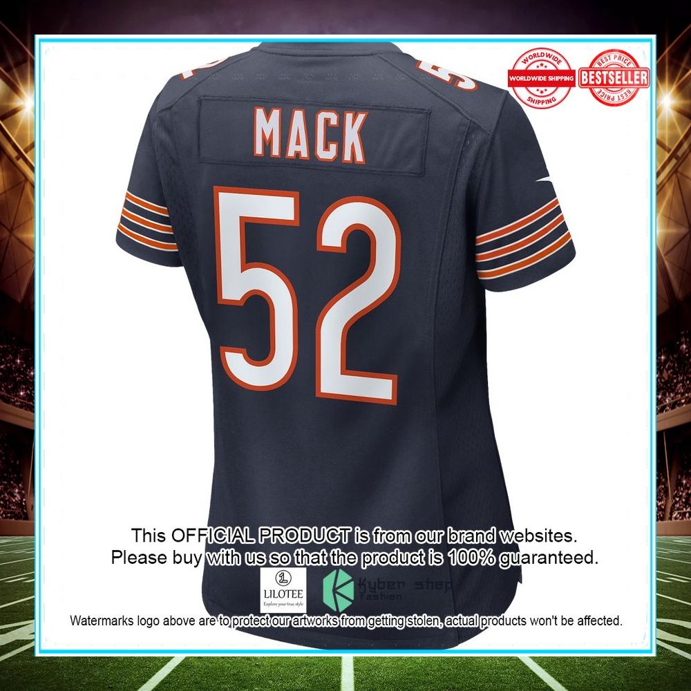 Khalil Mack Chicago Bears Nike 100th Season Navy Football Jersey - LIMITED EDITION 3 khalil mack chicago bears nike 100th season navy football jersey 3 941