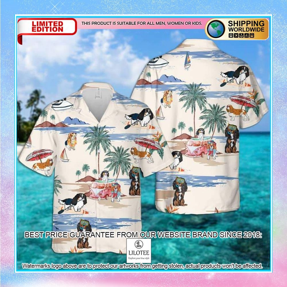 king charles summer beach hawaiian shirt 1 246